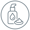 Graphic representation of a pump dispenser to symbolize the application of a skin protectant or moisture barrier in the course of wound treatment. Graphic representation of a pump dispenser to symbolize the application of a skin protectant or moisture barrier in the course of wound treatment.